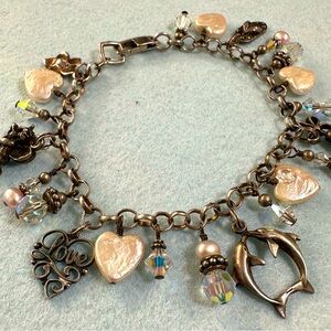 Vintage Sterling Silver Hawaii Honeymoon Charm Bracelet –ONE OF A KIND